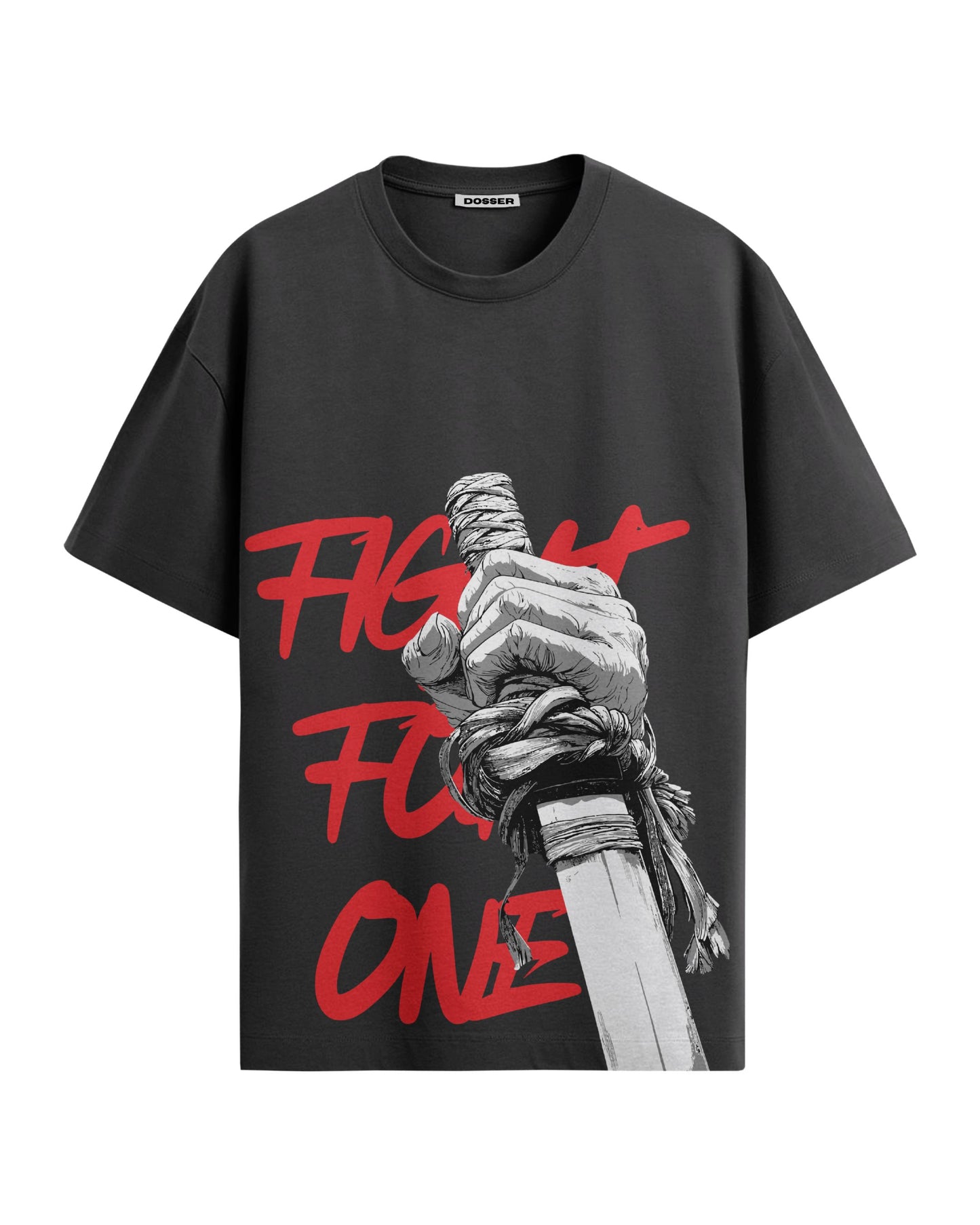 DOSSER Streetwear: The Katana Hand Oversized T-Shirt