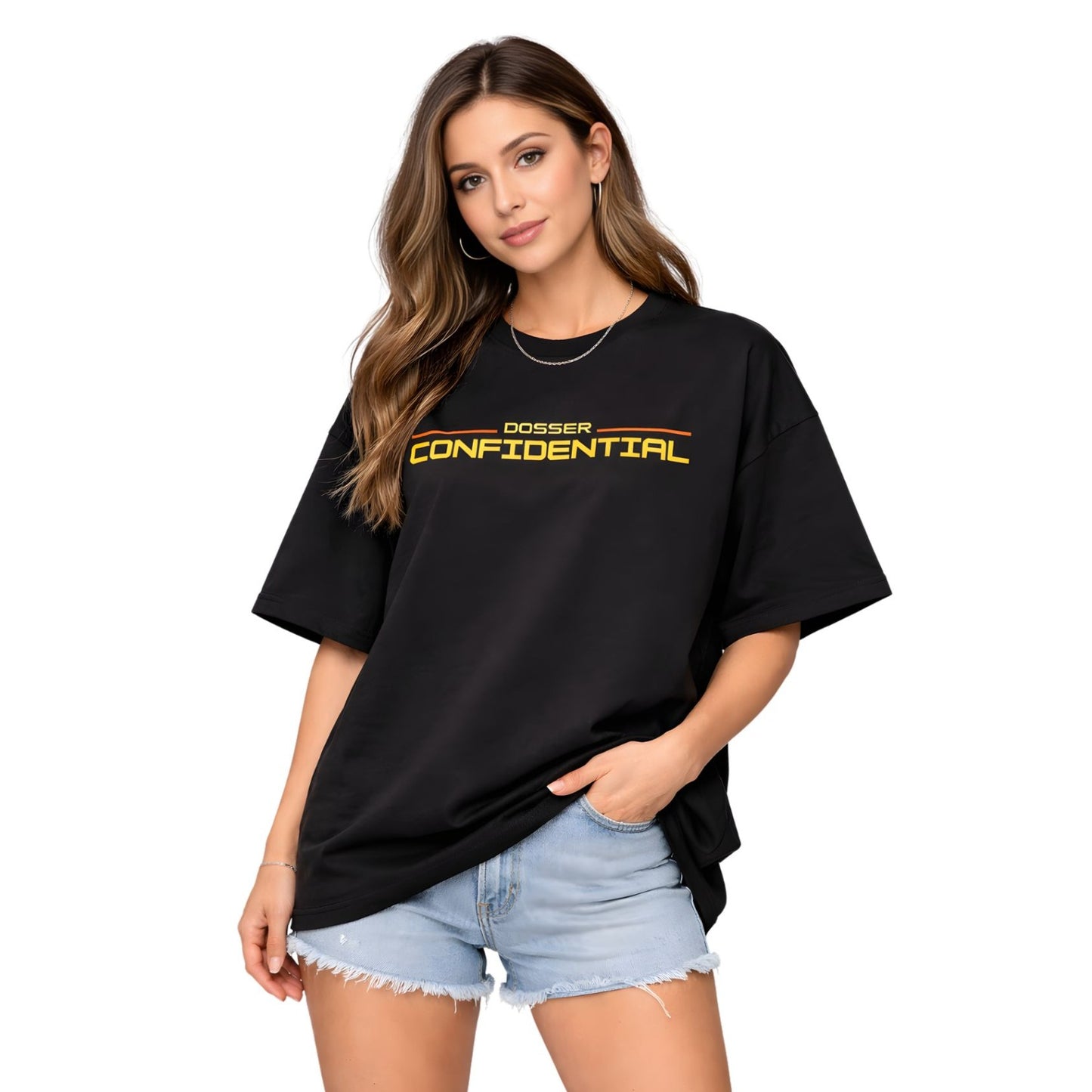 Dosser Confidential | Drop Shoulder Black T-shirt