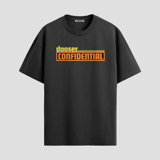 Dosser Confidential | Drop Shoulder Black T-shirt