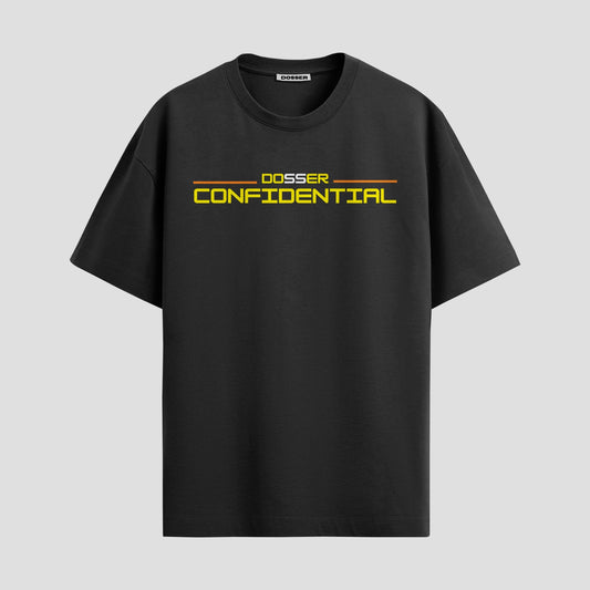 Dosser Confidential | Drop Shoulder Black T-shirt
