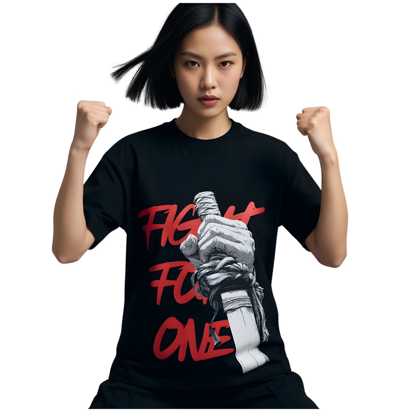DOSSER Streetwear: The Katana Hand Oversized T-Shirt