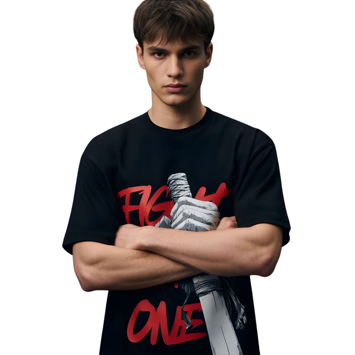 DOSSER Streetwear: The Katana Hand Oversized T-Shirt