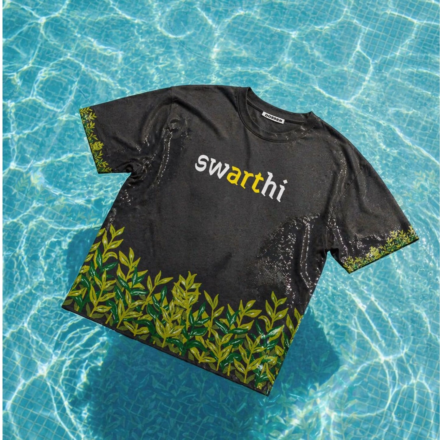 Swarthi Oversized T-Shirt for Men | Premium Drop Shoulder Streetwear Tee | Black