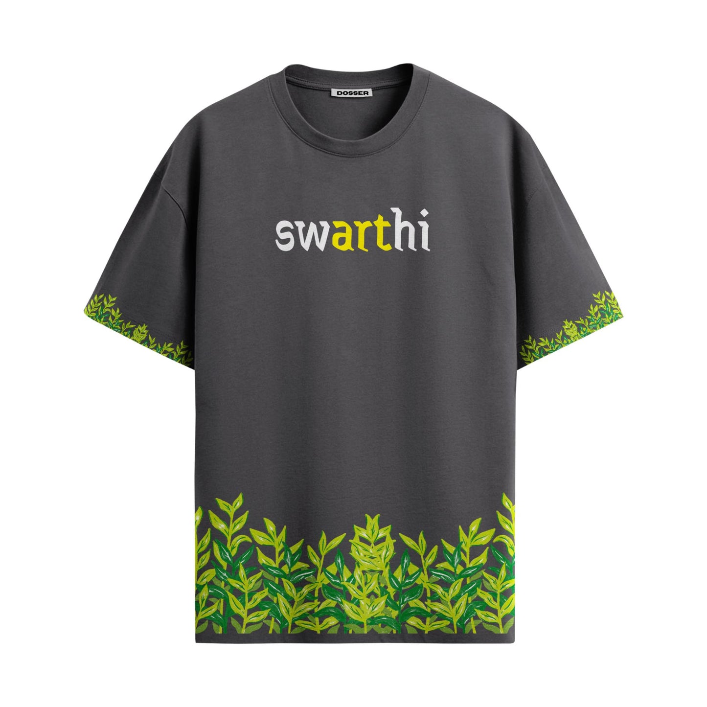 Swarthi Oversized T-Shirt for Men | Premium Drop Shoulder Streetwear Tee | Black