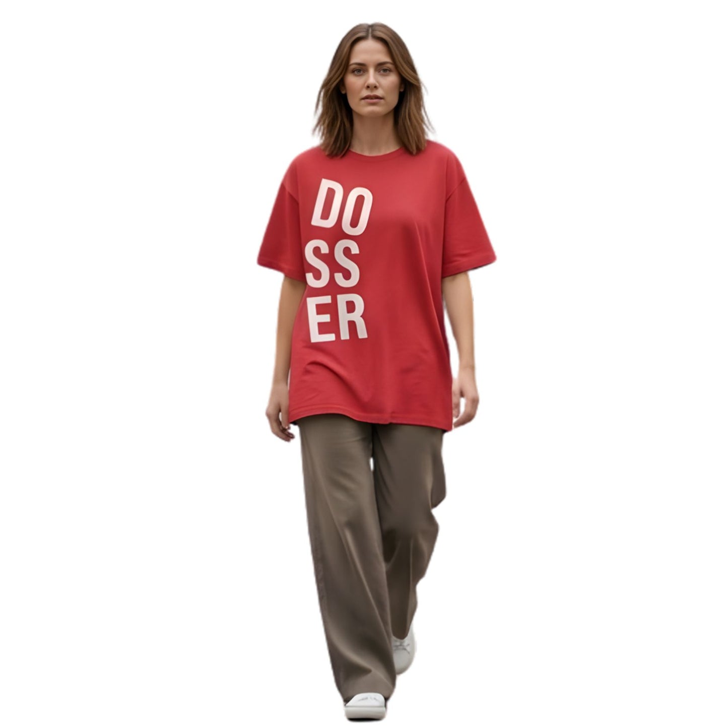 Dosser Bold | Drop Shoulder Red Tshirt