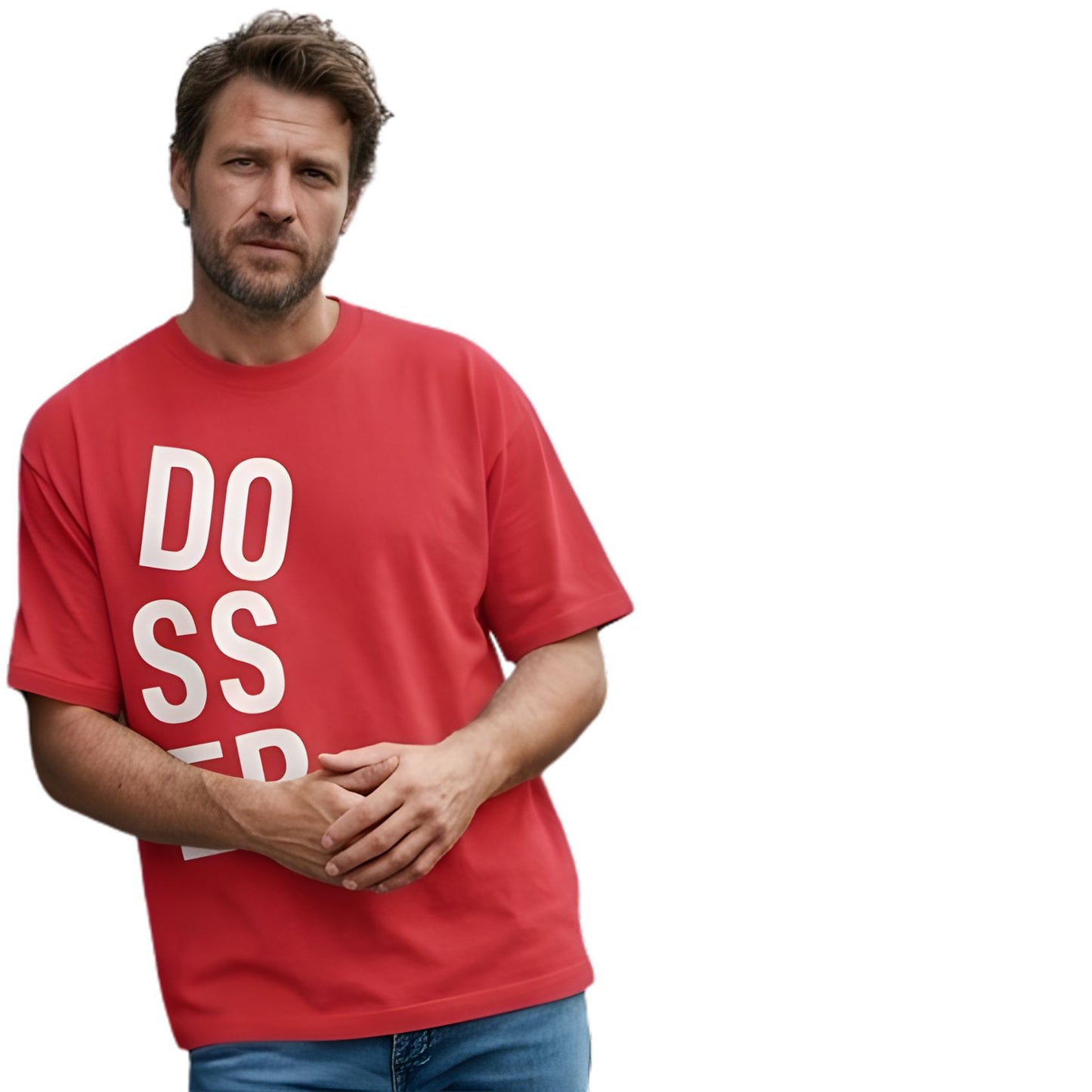Dosser Bold | Drop Shoulder Red Tshirt